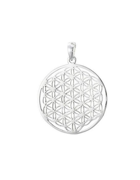 Photo de Pendentif Fleur de vie Argent 30 mm - Encens.fr - Boutique ésotérique en ligne - vente de Pendentif Fleur de vie Argent