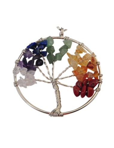 Photo de Pendentif arbre de vie avec véritables pierres 7 CHAKRAS - Encens.fr - Boutique ésotérique en ligne - vente de Pendenti