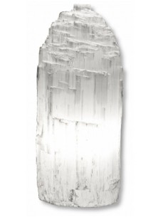 Photo de Lampe minérale en sélénite 20 cm - Encens.fr - Boutique ésotérique en ligne - vente de Lampe minérale en sélénite 20 cm