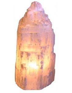 Photo de Lampe minérale en sélénite - Encens.fr - Boutique ésotérique en ligne - vente de Lampe minérale en sélénite