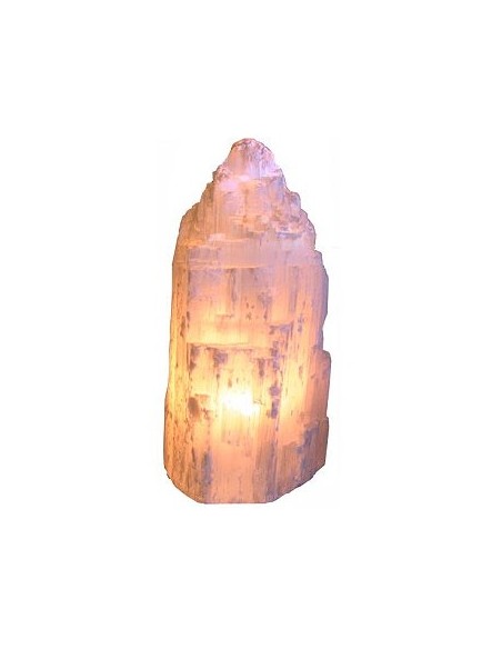 Photo de Lampe minérale en sélénite - Encens.fr - Boutique ésotérique en ligne - vente de Lampe minérale en sélénite