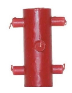Bougie des 7 mèches rouge - Encens.fr 2