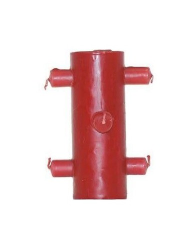 Photo de Bougie des 7 mèches rouge - Encens.fr - Boutique ésotérique en ligne - vente de Bougie des 7 mèches rouge