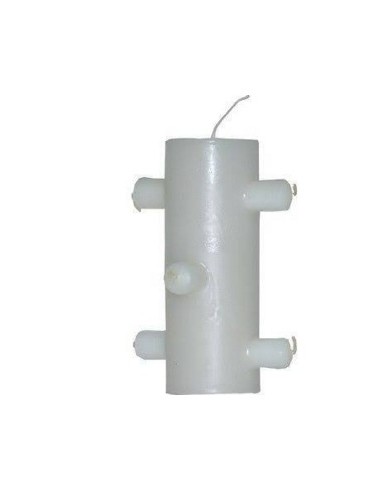 Photo de Bougie des 7 mèches  grand modèle blanche - Encens.fr - Boutique ésotérique en ligne - vente de Bougie des 7 mèches  gr