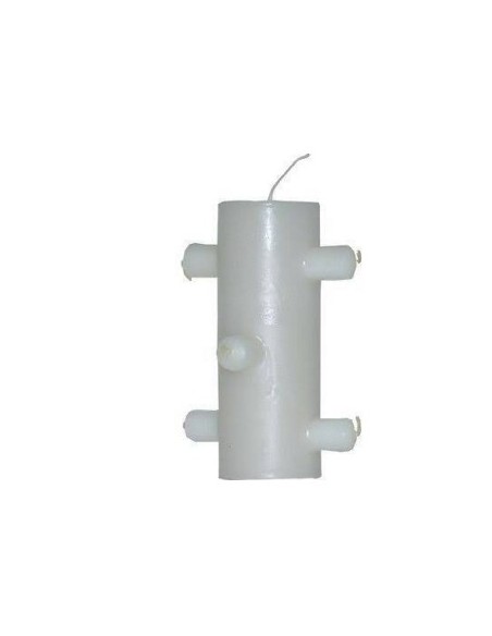Photo de Bougie des 7 mèches  grand modèle blanche - Encens.fr - Boutique ésotérique en ligne - vente de Bougie des 7 mèches  gr