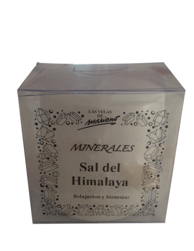 Photo de Bougie minérale au sel rose de l'himalaya - Encens.fr - Boutique ésotérique en ligne - vente de Bougie minérale au sel 