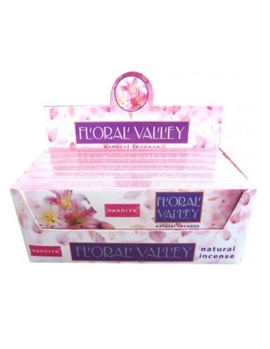 Photo de Boite d'encens 12 étuis de 15 grammes NANDITA floral valley - Encens.fr - Boutique ésotérique en ligne - vente de Boit