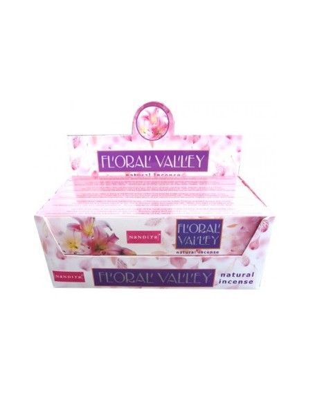 Photo de Boite d'encens 12 étuis de 15 grammes NANDITA  floral valley - Encens.fr - Boutique ésotérique en ligne - vente de Boit