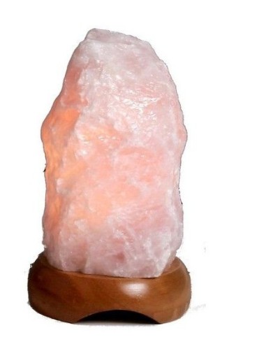 Photo de Lampe minérale en quartz rose brut - Encens.fr - Boutique ésotérique en ligne - vente de Lampe minérale en quartz rose 