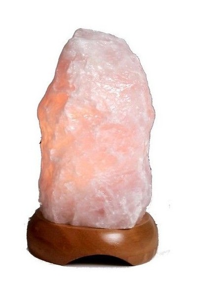 Photo de Lampe minérale en quartz rose brut - Encens.fr - Boutique ésotérique en ligne - vente de Lampe minérale en quartz rose 