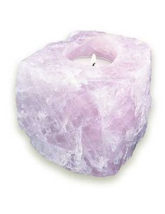 Photo de bougeoir en  quartz rose - Encens.fr - Boutique ésotérique en ligne - vente de bougeoir en  quartz rose