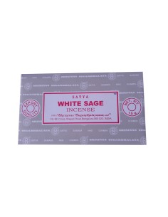 Photo de Boite d'encens 12 étuis de 15 grammes SATYA WHITE SAGE - Encens.fr - Boutique ésotérique en ligne - vente de Boite d'en