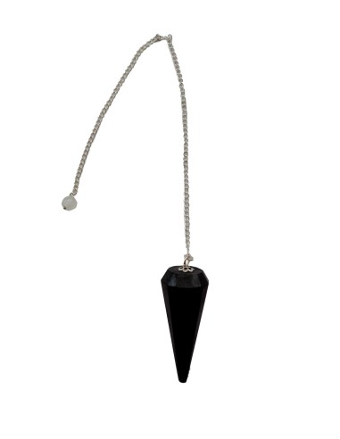 Photo de Pendule conique en shungite facetté - Encens.fr - Boutique ésotérique en ligne - vente de Pendule conique en shungite f