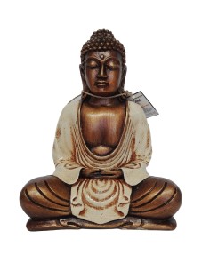 Photo de Statue Bouddha thaïlandais creme 22 cm - Encens.fr - Boutique ésotérique en ligne - vente de Statue Bouddha thaïlandais