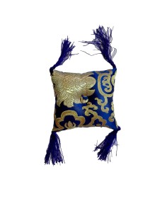 Photo de Coussin luxe bleu et doré - Encens.fr - Boutique ésotérique en ligne - vente de Coussin luxe bleu et doré