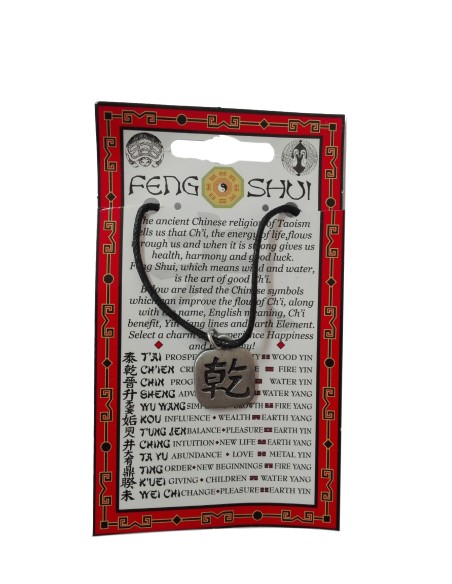 Pendentif feng shui avec symbole du CH'IEN