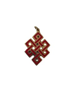 Photo de Amulette tibétaine n?ud sans fin rouge - Encens.fr - Boutique ésotérique en ligne - vente de Amulette tibétaine n?ud sa