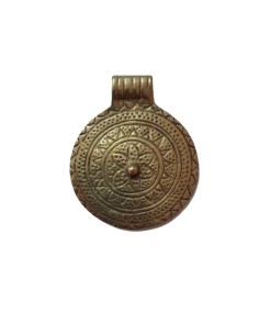 Amulette fleur de lotus en métal doré petit modèle
