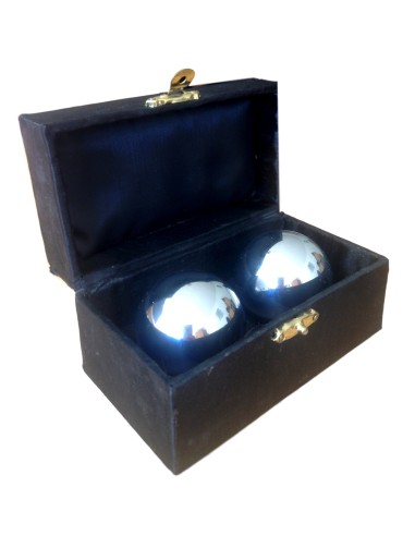 Photo de Coffret boules de relaxation argentées - Encens.fr - Boutique ésotérique en ligne - vente de Coffret boules de relaxati