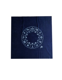 Photo de Tapis de tirage de cartomancie noir Zodiac - Encens.fr - Boutique ésotérique en ligne - vente de Tapis de tirage de car