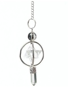 Pendule merkaba en pierre semi précieuse cristal