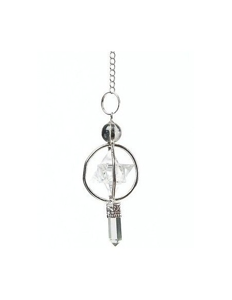 Pendule merkaba en pierre semi précieuse cristal