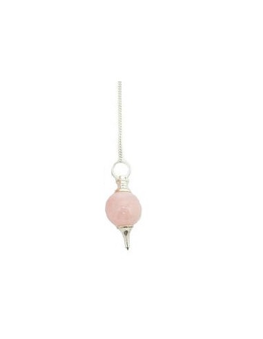 Photo de Pendule sphéroton quartz rose - Encens.fr - Boutique ésotérique en ligne - vente de Pendule sphéroton quartz rose