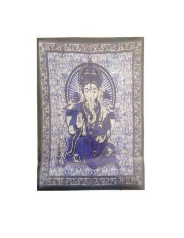 Photo de Tenture indienne bleue Ganesh - Encens.fr - Boutique ésotérique en ligne - vente de Tenture indienne bleue Ganesh