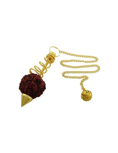 Photo de Pendule new rudrashka métal doré - Encens.fr - Boutique ésotérique en ligne - vente de Pendule new rudrashka métal doré