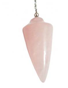 Photo de Pendule conique lisse en quartz rose - Encens.fr - Boutique ésotérique en ligne - vente de Pendule conique lisse en qua