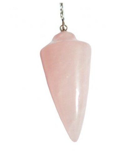 Photo de Pendule conique lisse en quartz rose - Encens.fr - Boutique ésotérique en ligne - vente de Pendule conique lisse en qua