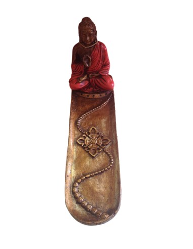 Porte-encens 5 bâtons Bouddha rouge