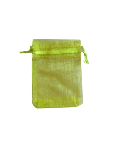 Photo de Pochette en tulle jaune - Encens.fr - Boutique ésotérique en ligne - vente de Pochette en tulle jaune