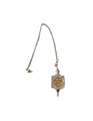 Photo de Pendule dodécaèdre cristal avec pentagramme - Encens.fr - Boutique ésotérique en ligne - vente de Pendule dodécaèdre cr