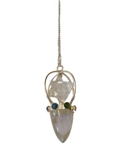 Photo de Pendule merkaba cristal en forme conique - Encens.fr - Boutique ésotérique en ligne - vente de Pendule merkaba cristal 