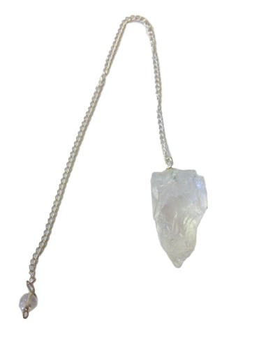 Photo de Pendule stalactite en cristal de roche brut - Encens.fr - Boutique ésotérique en ligne - vente de Pendule stalactite en