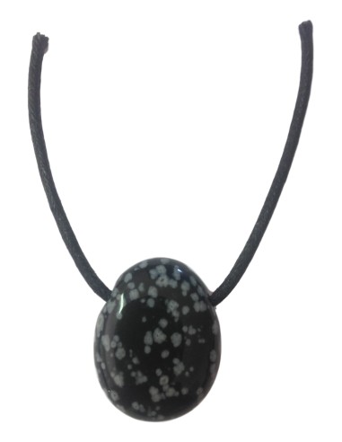 Photo de Pendentif percé en obsidienne neige - Encens.fr - Boutique ésotérique en ligne - vente de Pendentif percé en obsidienne