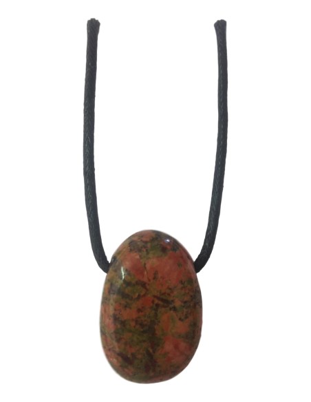 Photo de Pendentif percé en unakite - Encens.fr - Boutique ésotérique en ligne - vente de Pendentif percé en unakite