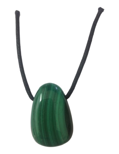 Photo de Pendentif percé en malachite - Encens.fr - Boutique ésotérique en ligne - vente de Pendentif percé en malachite