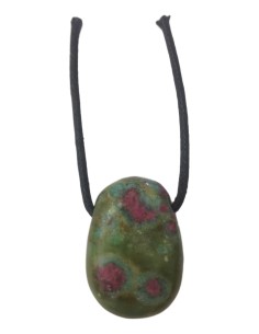 Photo de Pendentif percé en fuchsite rubis - Encens.fr - Boutique ésotérique en ligne - vente de Pendentif percé en fuchsite rub