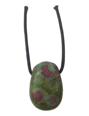 Photo de Pendentif percé en fuchsite rubis - Encens.fr - Boutique ésotérique en ligne - vente de Pendentif percé en fuchsite rub