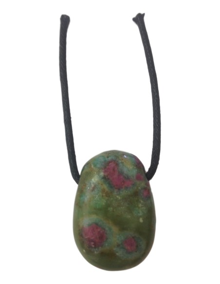 Photo de Pendentif percé en fuchsite rubis - Encens.fr - Boutique ésotérique en ligne - vente de Pendentif percé en fuchsite rub