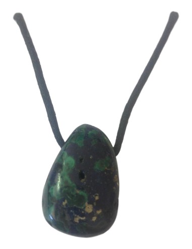 Photo de Pendentif percé en azurite malachite - Encens.fr - Boutique ésotérique en ligne - vente de Pendentif percé en azurite m