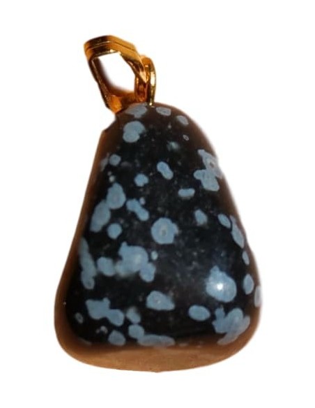 Photo de Pendentif triface belière en Obsidienne neige - Encens.fr - Boutique ésotérique en ligne - vente de Pendentif triface b