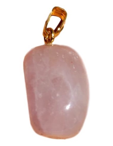 Photo de Pendentif forme libre belière en Quartz rose - Encens.fr - Boutique ésotérique en ligne - vente de Pendentif forme libr