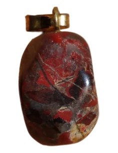 Photo de Pendentif forme libre belière en Jaspe - Encens.fr - Boutique ésotérique en ligne - vente de Pendentif forme libre beli