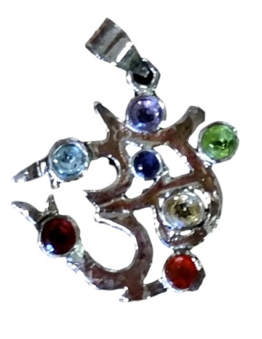 Photo de Pendentif 7 chakras Aum - Encens.fr - Boutique ésotérique en ligne - vente de Pendentif 7 chakras Aum