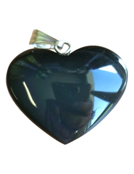 Photo de Pendentif Coeur en Obsidienne oeil céleste - Encens.fr - Boutique ésotérique en ligne - vente de Pendentif Coeur en Obs
