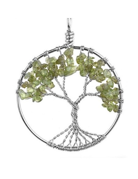 Photo de Pendentif arbre de vie en péridot - Encens.fr - Boutique ésotérique en ligne - vente de Pendentif arbre de vie en périd
