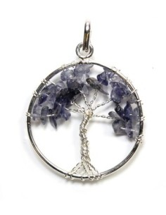 Photo de Pendentif arbre de vie en iolite - Encens.fr - Boutique ésotérique en ligne - vente de Pendentif arbre de vie en iolite